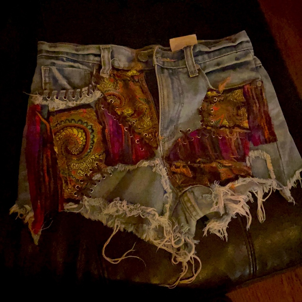 UNIF cut off shorts with some ripped fabric